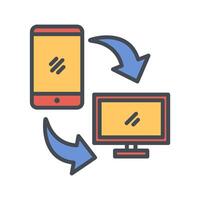 Synchronization Icon Design vector