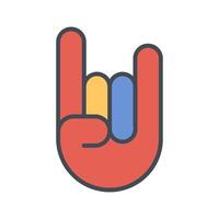 Sign of the Horns Icon Design vector