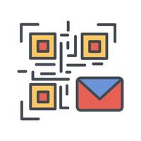 QR Code Email Icon Design vector