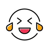 Face with Tears of Joy Icon Design vector