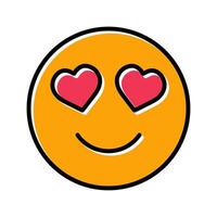 Smiling Face with Hearts Icon Design vector