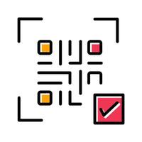 QR Code Link Icon Design vector