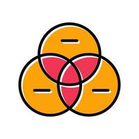 Venn Diagram Icon Design vector