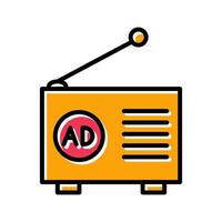 Radio Ad Icon Design vector