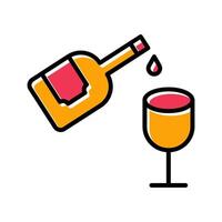 Wine Pouring Icon Design vector