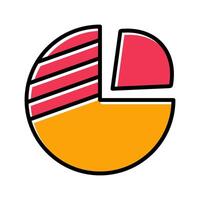 Pie Chart Icon Design vector