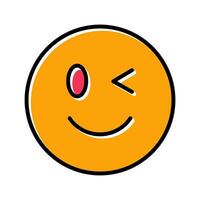 Winking Face Icon Design vector