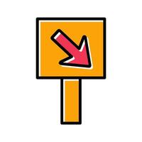 Diagonal Down Right Arrow Icon Design vector