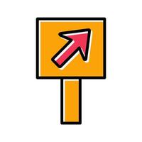 Diagonal Up Right Arrow Icon Design vector