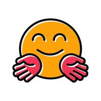 Hugging Face Icon Design vector