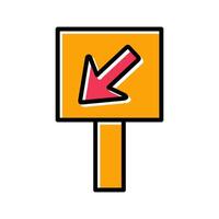 Diagonal Down Left Arrow Icon Design vector