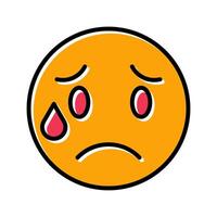 Crying Face Icon Design vector