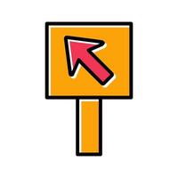 Diagonal Up Left Arrow Icon Design vector