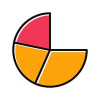 Pie Chart Icon Design vector