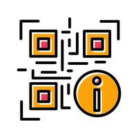 QR Code Information Icon Design vector