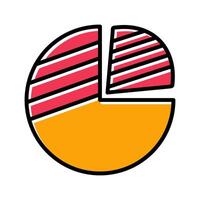 Pie Chart Icon Design vector