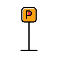P Button Icon Design vector