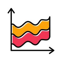 Spline Chart Icon Design vector