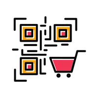 QR Code Shopping Icon Design vector