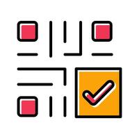 QR Code Checkout Icon Design vector