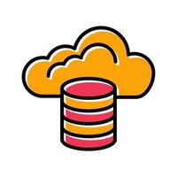 Cloud Database Icon Design vector