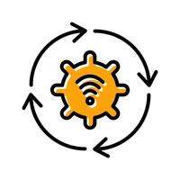 Automated Process Icon Design vector