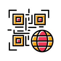 QR Code Website Icon Design vector
