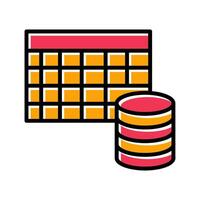 Table Data Icon Design vector