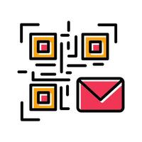 QR Code Email Icon Design vector
