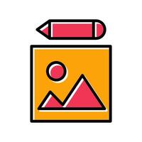 Photo Editing Apps Icon Design vector