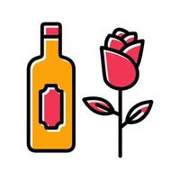 Wine and Roses Icon Design vector