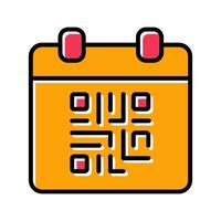 QR Code Calendar Icon Design vector