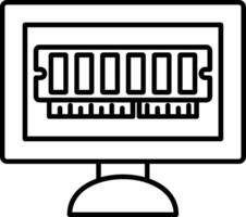 A computer monitor with a computer on it vector