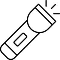 A flashlight with a light bulb on it vector