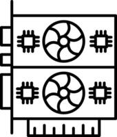 A black and white image of a computer motherboard vector
