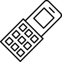 Cell phone icon outline vector