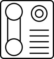 A phone icon with a paper and a phone vector