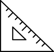A ruler with a triangle on it vector