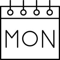 A calendar with the word month on it vector