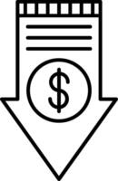 A dollar sign icon on a white background vector