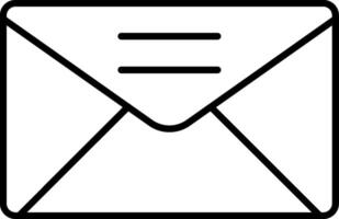 An envelope icon with a white background vector