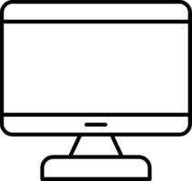 A computer monitor with a white background vector