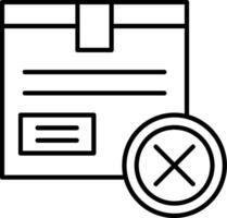 A black and white image of a box with a check mark vector