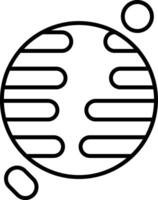 A black and white drawing of a globe vector