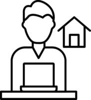 Work From Home Icon Design vector