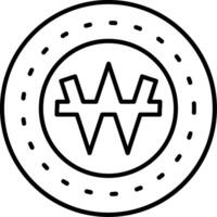 Won Icon Design vector