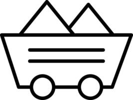 Mining Cart Icon Design vector