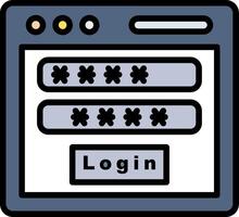 Login Icon Design vector