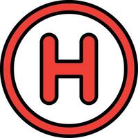 Helipad Icon Design vector