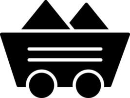 Mining Cart Icon Design vector